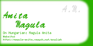 anita magula business card